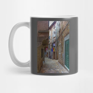 Back Street in Rovinj Old Town, Croatia Mug